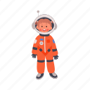 spaceman, flat, icon, boy, wear, astronaut, costume, child, profession