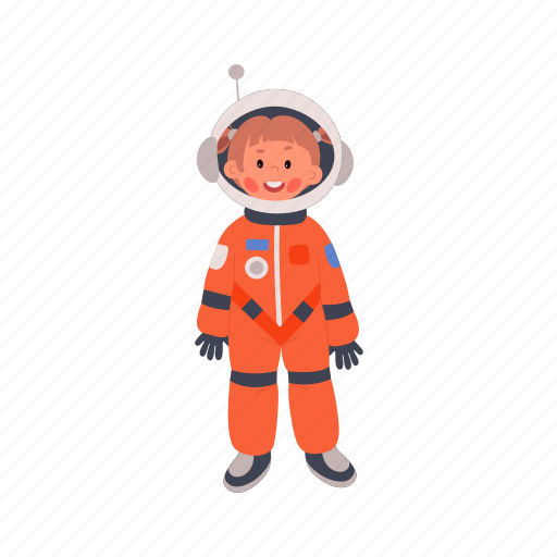 Spaceman, flat, icon, boy, wear, astronaut, costume icon - Download on Iconfinder
