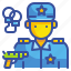 avatar, guard, man, police, policeman, profression, security 
