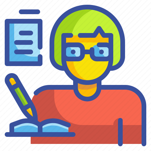 Avatar, book, job, profression, student, writer, writing icon - Download on Iconfinder