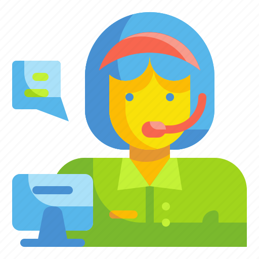 Avatar, callcenter, job, profression, support, talk, woman icon - Download on Iconfinder