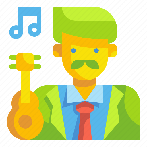 Artist, avatar, guitar, musician, player, profression, song icon - Download on Iconfinder