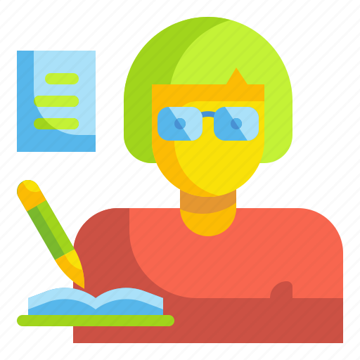 Avatar, book, job, profression, student, writer, writing icon - Download on Iconfinder