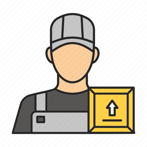 Courier, delivery man, deliveryman, job, loader, porter, worker icon - Download on Iconfinder