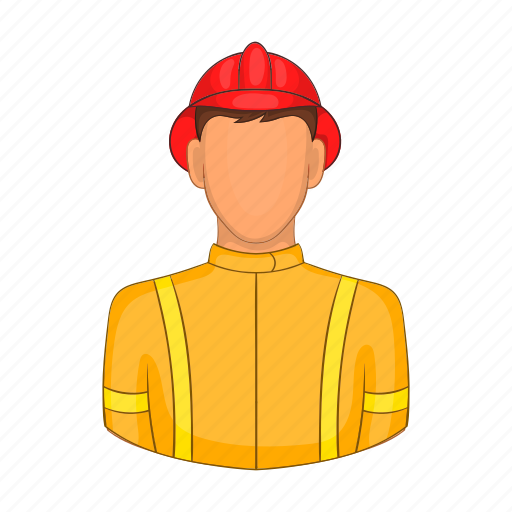 Cartoon, emergency, firefighter, fireman, rescue, uniform icon - Download on Iconfinder