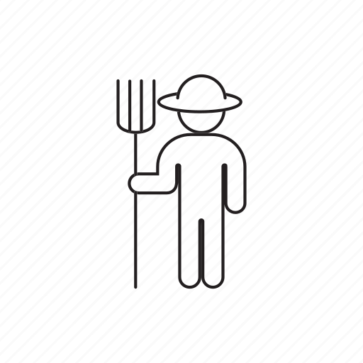 Farmer, person, pitchfork, professions, straw icon - Download on Iconfinder