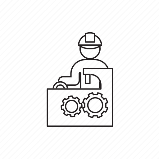 Machine, machine operator, person, professions, tool icon - Download on Iconfinder