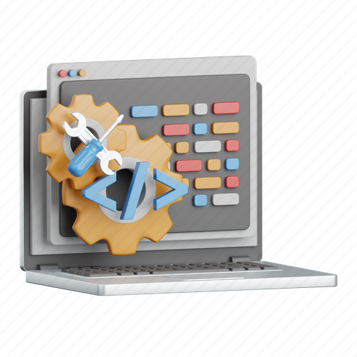 Software, development, computer, technology, coding, programming, laptop 3D illustration - Download on Iconfinder