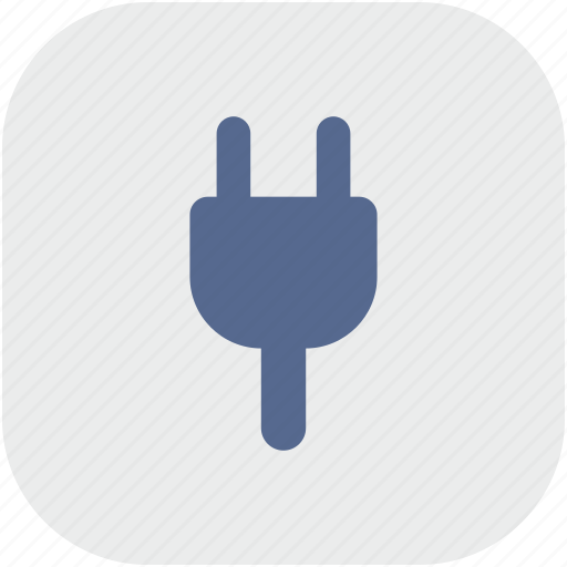 Electrical, electricity, plug, rounded, square icon - Download on Iconfinder