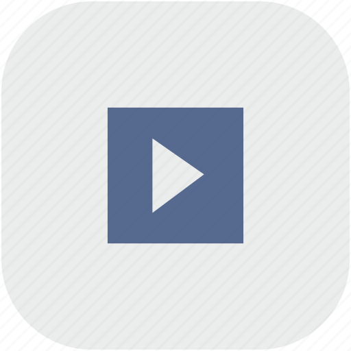 Play, playback, player, rounded, square icon - Download on Iconfinder
