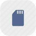 card, phone, rounded, sim, square