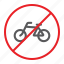 bicycle, bike, forbidden, no, prohibited, sign, zone 
