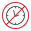 attention, clock, forbidden, no, prohibited, sign, zone 