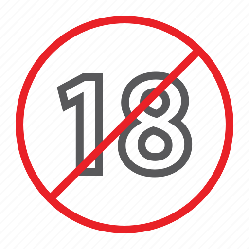 Age, eighteen, forbidden, no, prohibited, sign, zone icon - Download on Iconfinder