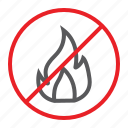 fire, flame, forbidden, no, prohibited, sign, zone 