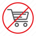 cart, forbidden, no, prohibited, shopping, sign, zone