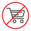 cart, forbidden, no, prohibited, shopping, sign, zone 