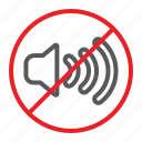 forbidden, no, noise, prohibited, sign, sound, zone 