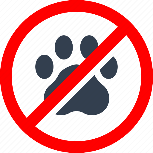 Prohibited, foot trace, animal, circle, friendly, red, information icon - Download on Iconfinder
