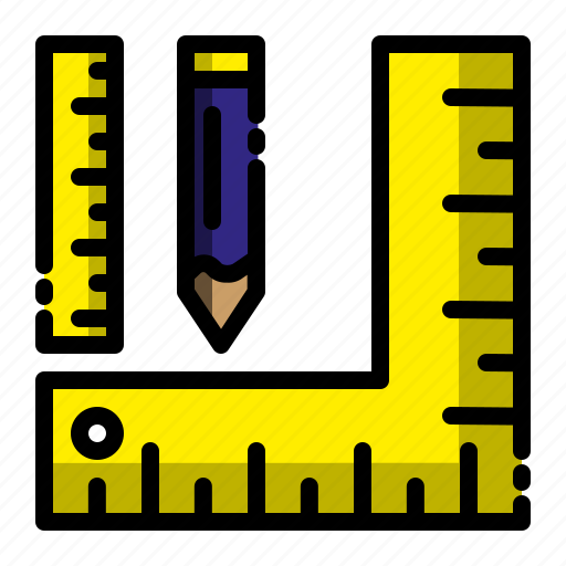 Angle ruler, construction, pencil, project, ruler icon - Download on Iconfinder