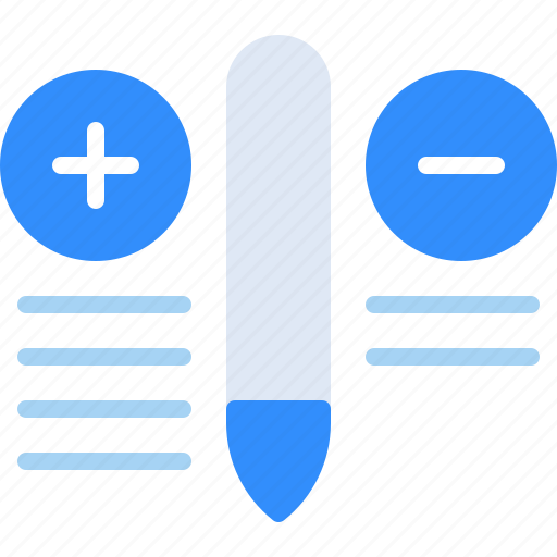 Pencil, monochrome, office, education, stationery, add, remove icon - Download on Iconfinder