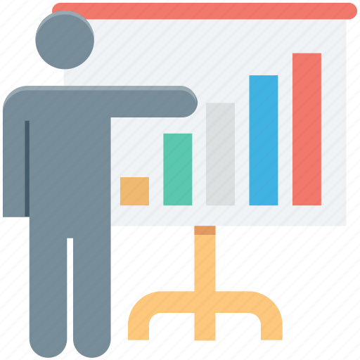 Analysis, analytics, business chart, presentation, projection screen icon - Download on Iconfinder
