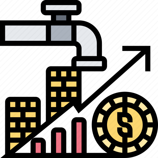 Cash, flow, tap, economic, infrastructure icon - Download on Iconfinder