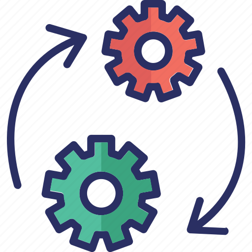 Cogwheel around, automated solutions, automation, cogwheel, engineering icon - Download on Iconfinder