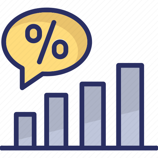 Percentage, graph, growth, percentage growth, business growth icon - Download on Iconfinder
