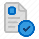 report, file, checkmark, document, validation