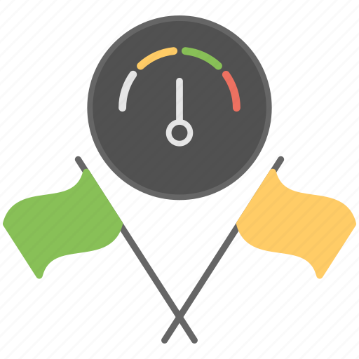 High productivity level, performance indicator, performance meter, speed gauge, speedometer with flags icon - Download on Iconfinder
