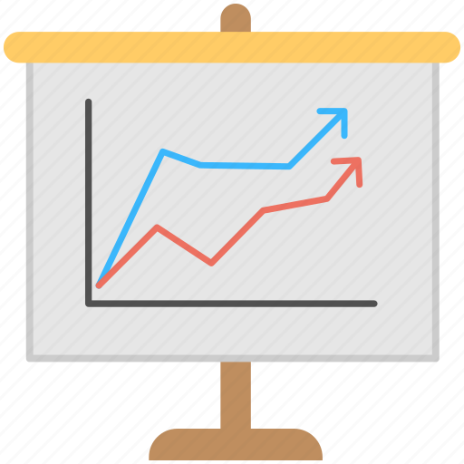 Business, business analytics, economy project, presentation, whiteboard graph icon - Download on Iconfinder