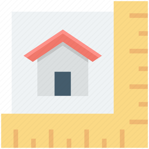 Area calculation, home, house measurement, scale, square ruler icon - Download on Iconfinder