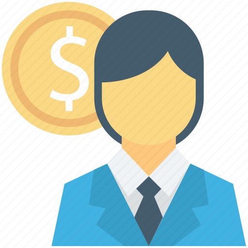 Accountant, banker, businesswoman, dollar, investor icon - Download on Iconfinder