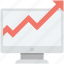 analytics, growth arrow, infographics, line chart, online graph 
