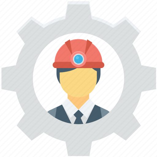 Architect, cogwheel, engineer, labour, worker icon - Download on Iconfinder