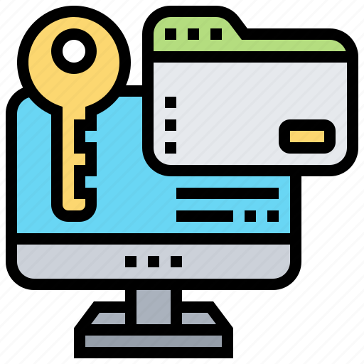 Computer, confidential, information, key, lock icon - Download on Iconfinder