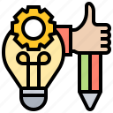 creative, idea, innovation, lightbulb, pencil