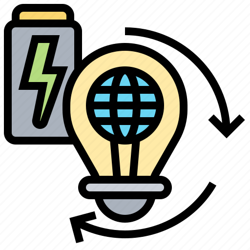Idea, lightbulb, recharge, recycle, renew icon - Download on Iconfinder
