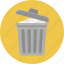 delete, dustbin, garbage, recycle, trash can 