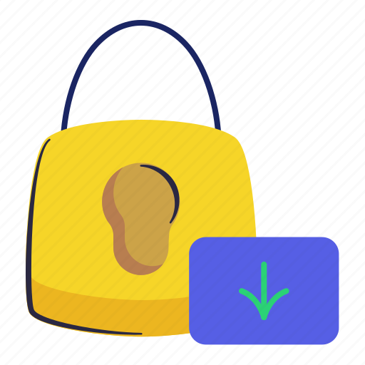 Locked, down, project, arrow icon - Download on Iconfinder