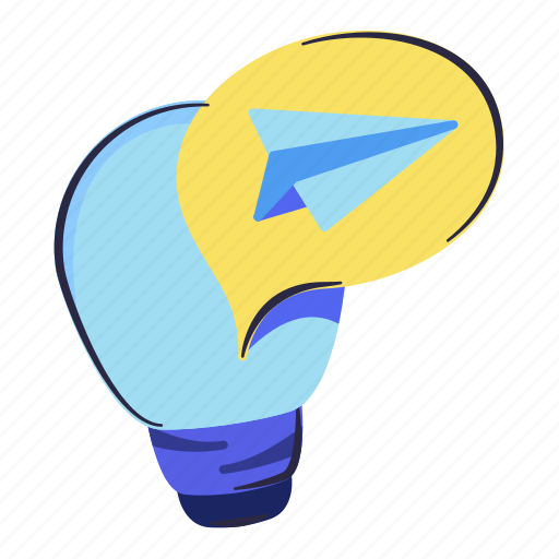 Idea, bulb, lamp, creative, project, send icon - Download on Iconfinder