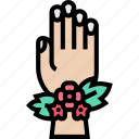 corsage, flower, prom, wrist, gift