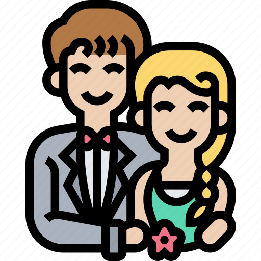 Prom, date, teenager, couple, celebrate icon - Download on Iconfinder