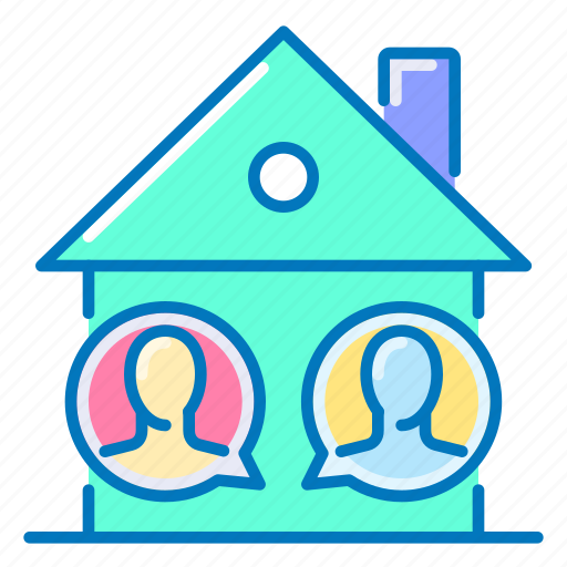 Coliving, communal, shared, housing, home icon - Download on Iconfinder