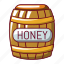barrel, cartoon, cask, honey, keg, wood, wooden 