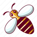 animal, bee, cartoon, honey, insect, logo, yellow