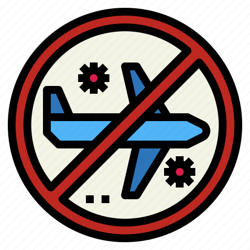 Airplane, corona, covid, forbidden, transportation, virus icon - Download on Iconfinder
