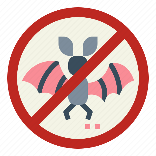 Bat, corona, covid, eating, forbidden, no, virus icon - Download on Iconfinder