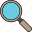 search, glass, loupe, magnifying, icon 